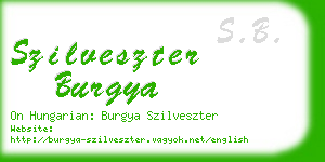 szilveszter burgya business card